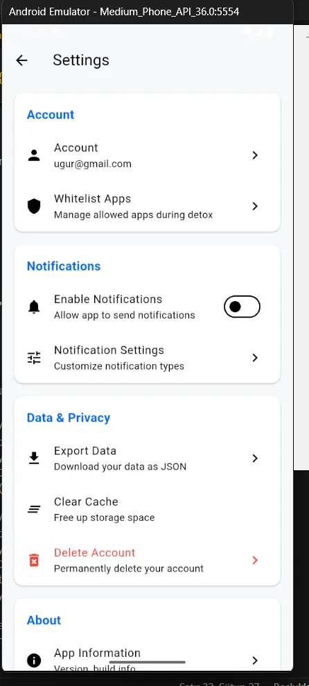 Digital Detox Uygulaması Uygulama Ekran Görüntüsü 12