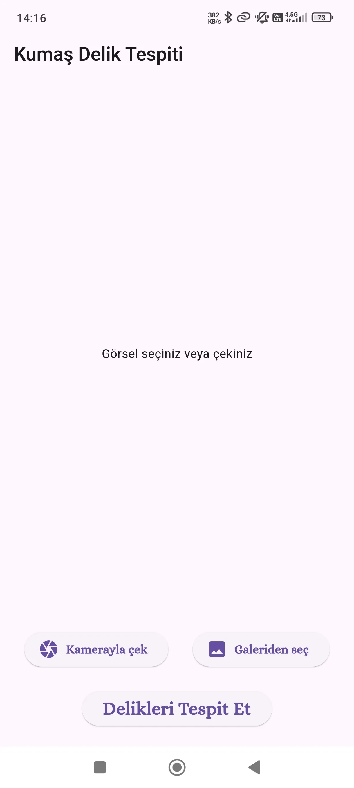 Kumaş Kusur Tespiti Uygulama Ekran Görüntüsü 1