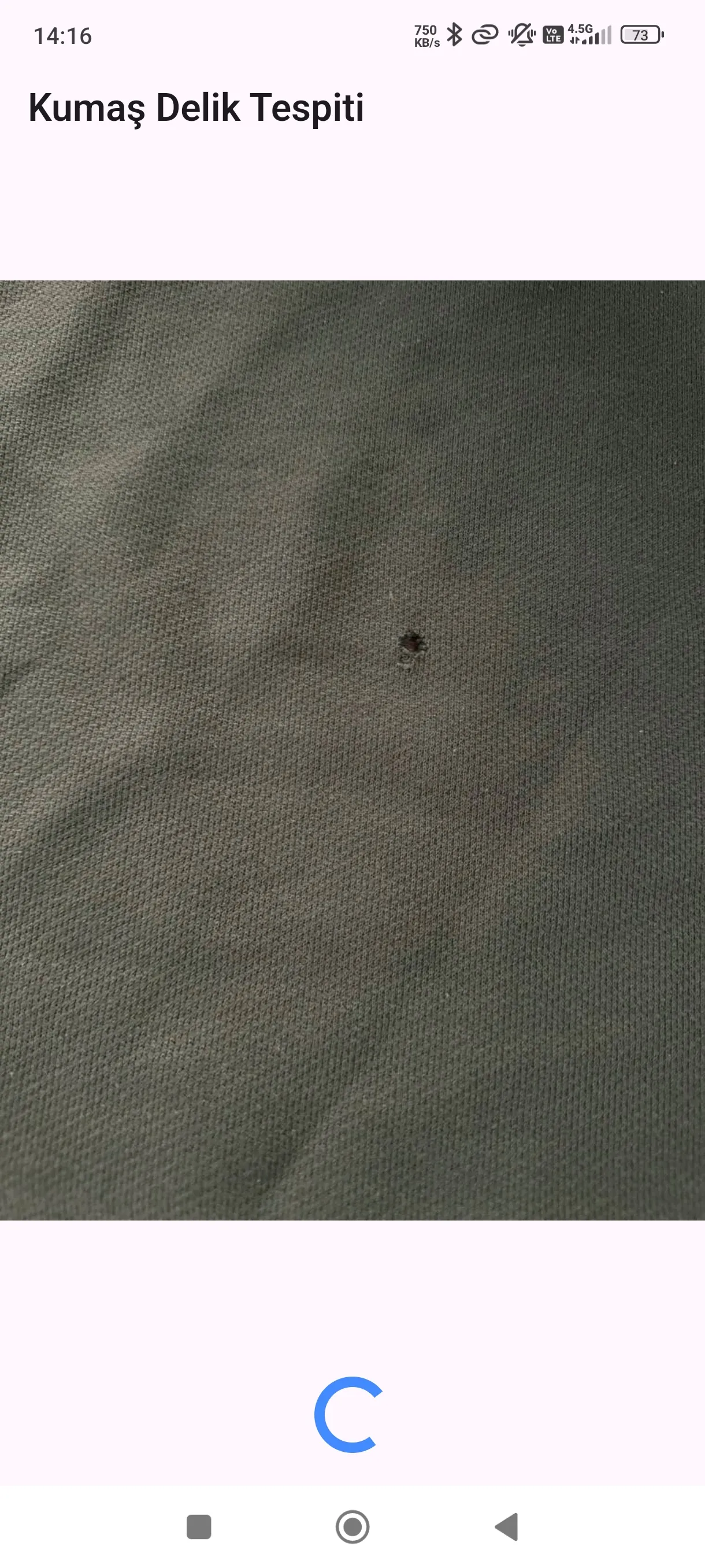 Kumaş Kusur Tespiti Uygulama Ekran Görüntüsü 3