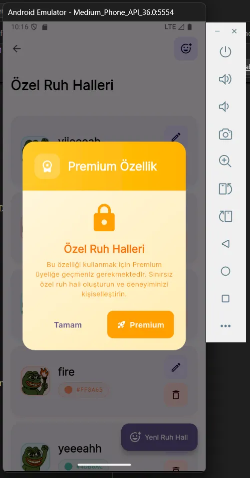 Mood Tracker Modernizasyonu Uygulama Ekran Görüntüsü 6