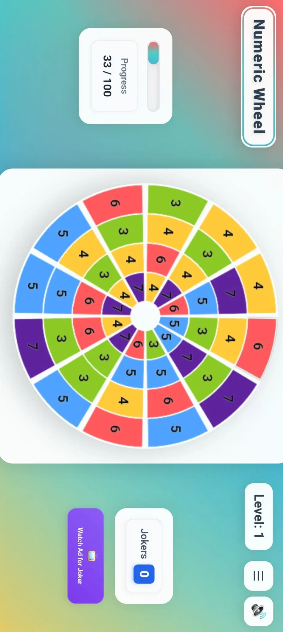 Numeric Wheel - Puzzle Oyunu Uygulama Ekran Görüntüsü 1