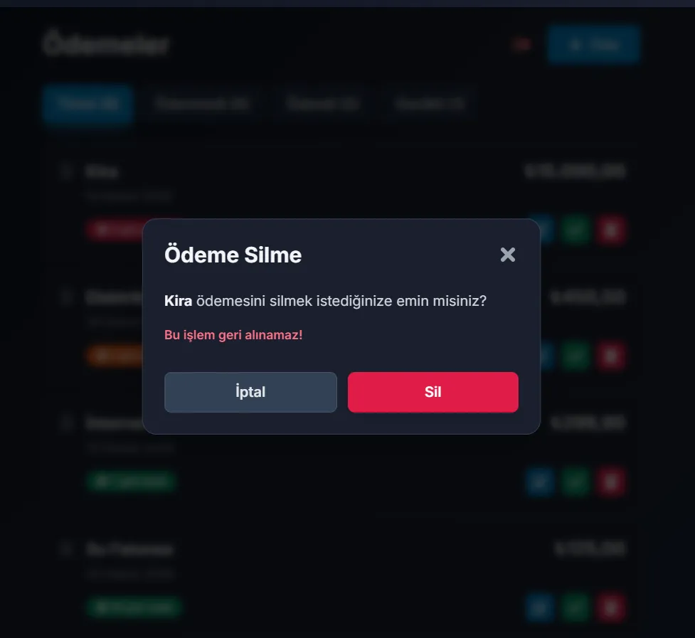 Payment ve Task Tracker Uygulama Ekran Görüntüsü 4